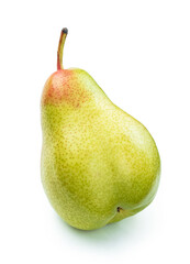 fresh yellow appetized pear isolated white background