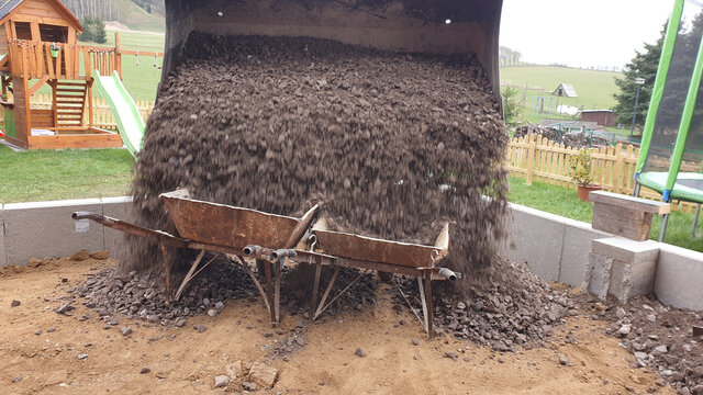 Schubkarre DIY Baustelle