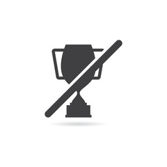 Vector Isolated No Winner or No Trophy Icon