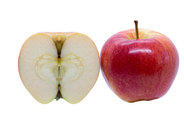 Fresh Royal Gala apples isolated on white background