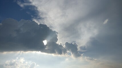 Fototapeta na wymiar hole in the cloud