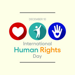 Vector illustration on the theme of International Human Rights Day observed each year on December 10th across the globe.