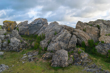 rocks and sky