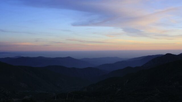 San Gabriel Mountains National Monument Sunset HDR Time Lapse Magical Hours California USA