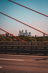 red bridge over the river