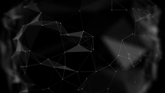 Futuristic Technology Poly and Connections Background Background with Depth of Field
