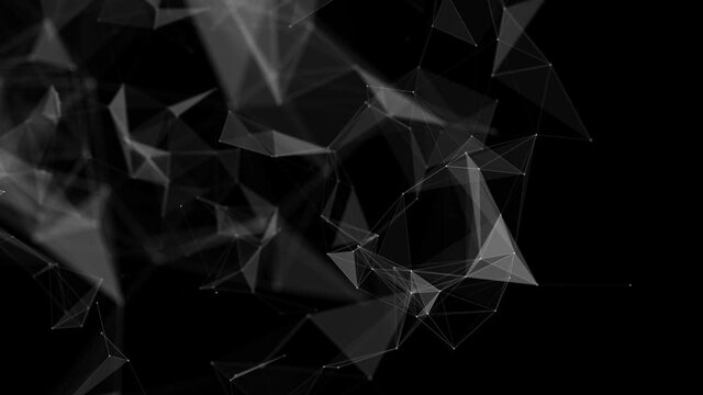 Futuristic Technology Poly and Connections Background Background with Depth of Field
