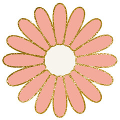 花　雛菊　デイジー　金縁　日本
