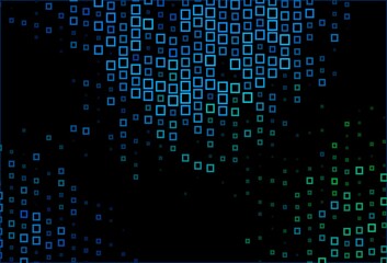 Dark Blue, Green vector texture in rectangular style. © Dmitry