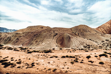 Zhangye Danxia National Geological Park.Colorful Danxia Geopark in Zhangye City, Gansu Province, China. Beautiful and colorful Danxia landforms. 