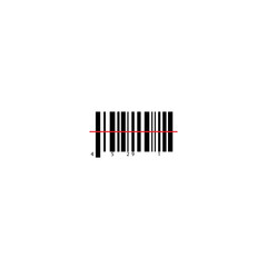 Barcode icon black on white background. Vector EPS10