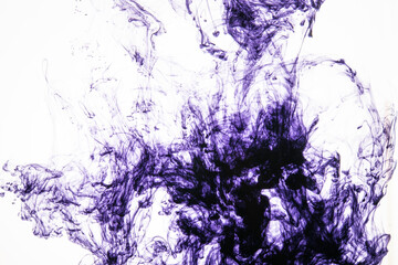Naklejka premium Acrylic colors and ink in water