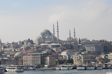 view of the bosphorus strait from city Istambul