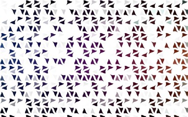 Light Purple vector template with crystals, triangles.