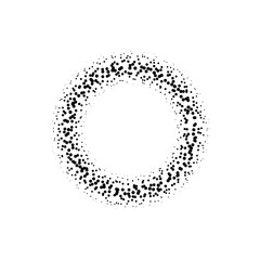 Circle halftone, screentone vector illustrations. Dots, dotted, speckles vector illustration