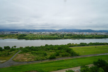 Obraz premium 枚方から見た高槻市街