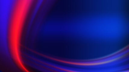 Multicolored neon shapes on a dark abstract background. Empty scene background, blurred neon ultraviolet light, bokeh.