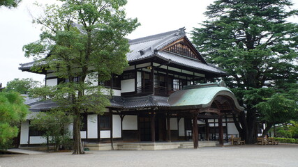 Japanese temple garden moss gate
