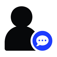 Message icon vector user person profile avatar