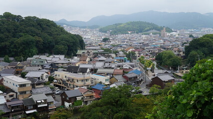 Fototapeta na wymiar Osaka city aerial panorama view