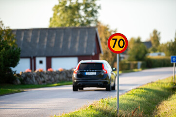 traffic sign in the taricc system in sweden. 