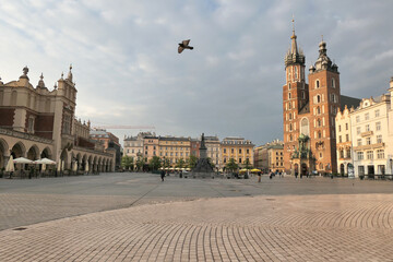 Krakow main square 'rynek', Poland.