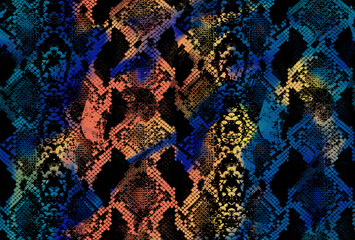Brush Style Snake Skin Seamless Pattern Trendy Colors Elegant Animal Concept Design Fashion Material Dusty