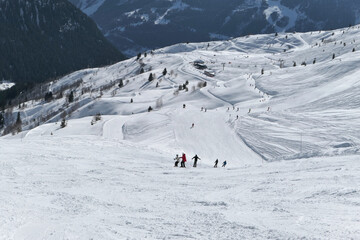 Ski slope in La Rosiere in France.