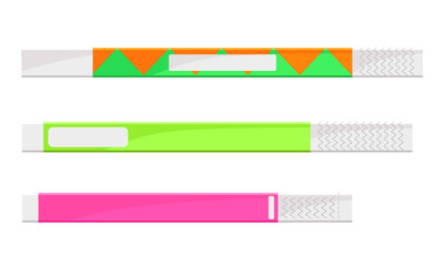 Colorful Collars for Dog or Neck Strap Vector Set