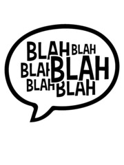 Comic Sprechblase Blah Spruch Cool Gespräch konversation reden quasseln 