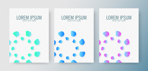 Cover of round modern abstract shape in gradient color