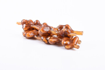 Traditional Turkish dessert; Walnut sausage. It is made with grape molasses and walnuts.