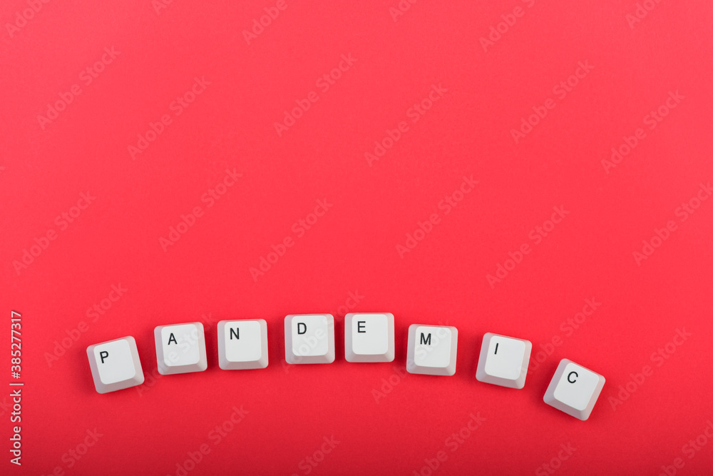 Fototapete keyboard keys. word 