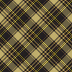 Black, yellow and brown argyle plaid. Textile pattern design for pillows, shirts, dresses, tablecloth etc.