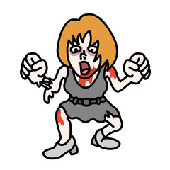 Obraz premium 女性のゾンビ