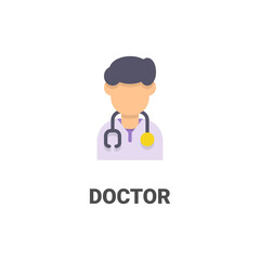 doctor vector icon from avatar collection. flat style illustration