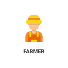 farmer vector icon from avatar collection. flat style illustration
