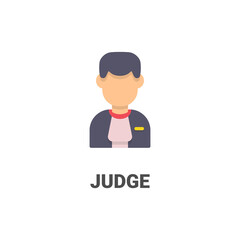 judge vector icon from avatar collection. flat style illustration