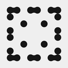 Abstract Cross Pattern Dots Logo generative computational art illustration