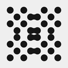 Abstract Cross Pattern Dots Logo generative computational art illustration