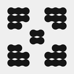 Abstract Cross Pattern Dots Logo generative computational art illustration