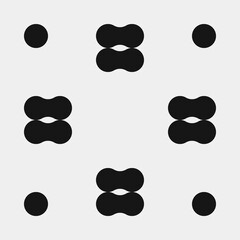 Abstract Cross Pattern Dots Logo generative computational art illustration