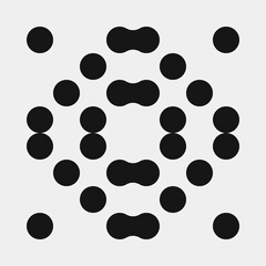 Abstract Cross Pattern Dots Logo generative computational art illustration