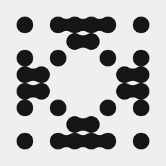 Abstract Cross Pattern Dots Logo generative computational art illustration