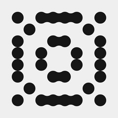 Abstract Cross Pattern Dots Logo generative computational art illustration