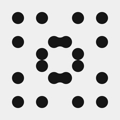 Abstract Cross Pattern Dots Logo generative computational art illustration