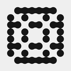 Abstract Cross Pattern Dots Logo generative computational art illustration