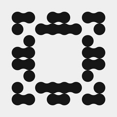 Abstract Cross Pattern Dots Logo generative computational art illustration