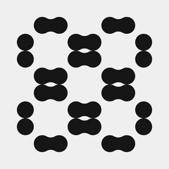 Abstract Cross Pattern Dots Logo generative computational art illustration