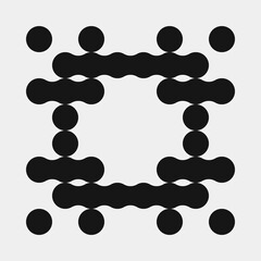 Abstract Cross Pattern Dots Logo generative computational art illustration